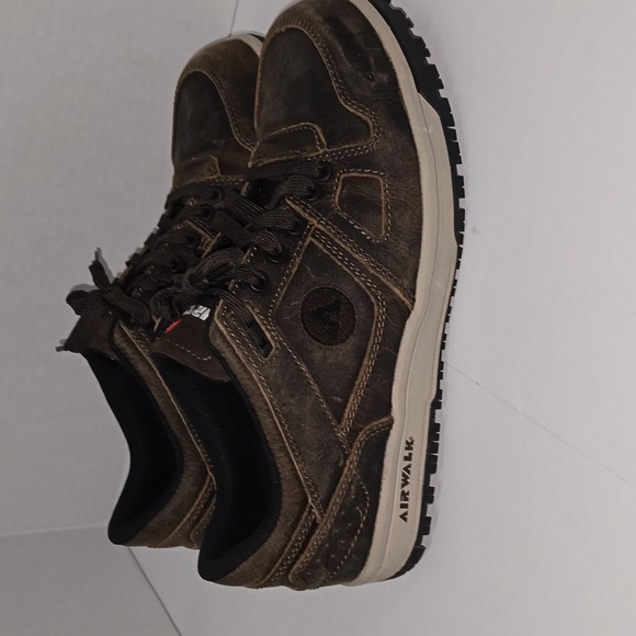 Airwalk Brown Leather Safety Sneakers Composite Toe Mens Size 11.5 - Picture 8 of 15